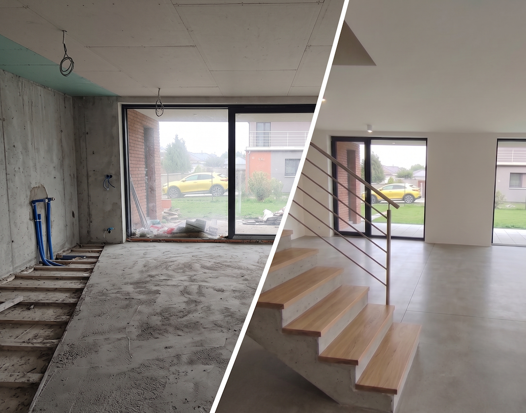 Rekonstrukce koupelny – před a po